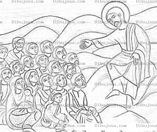 Dibujo para colorear El Sermon Del Monte Para Colorear