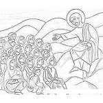 Dibujo para colorear El Sermon Del Monte Para Colorear