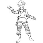 Dibujo para colorear Elfo Bien Vestido Para Colorear