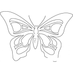 Dibujo para colorear Colorear Mariposota
