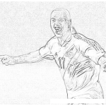 Dibujo para colorear Dwight Pezzarossi Jugado De La Seleccion De Futbol De Guatemala Para Colorear