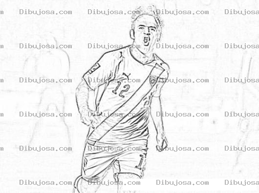 Dibujo para colorear Jose Contreras Football De Guatemala Para Colorear