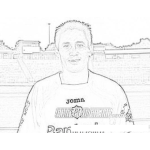 Dibujo para colorear Rigoberto Gomez La Chula Jugador De Los Cremas De Guatemala Para Pintar Y Colorear