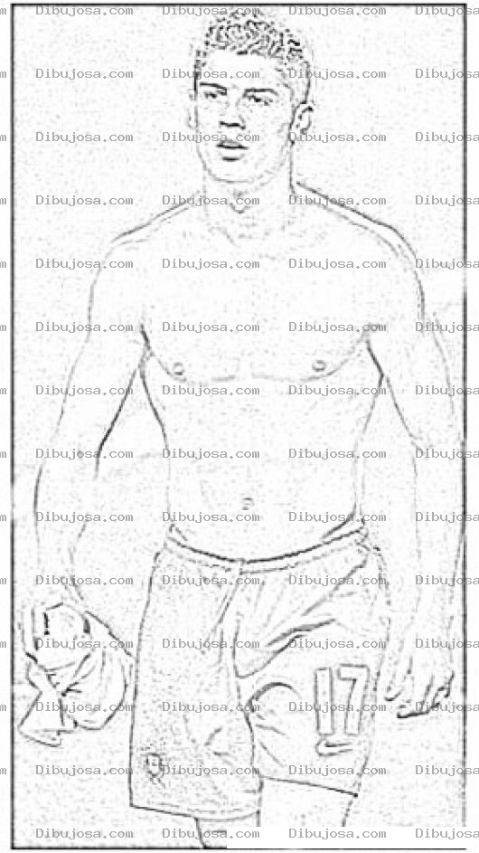 Dibujo para colorear Colorear Cristiano Ronaldo