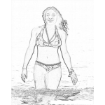 Dibujo para colorear Serena Williams Hot Coloring Page