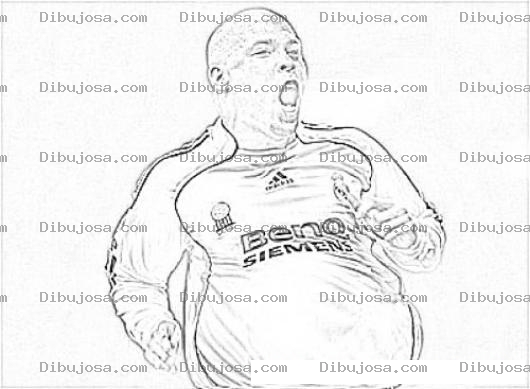 Dibujo para colorear Ronaldo Gordo Para Colorear
