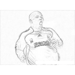 Dibujo para colorear Ronaldo Gordo Para Colorear