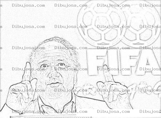 Dibujo para colorear Joseph Blatter Coloring Page