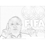 Dibujo para colorear Joseph Blatter Coloring Page