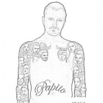 Dibujo para colorear Miguel Bose Papito Con Tatuajes Para Colorear