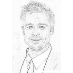 Dibujo para colorear Brad Pitt Coloring Page