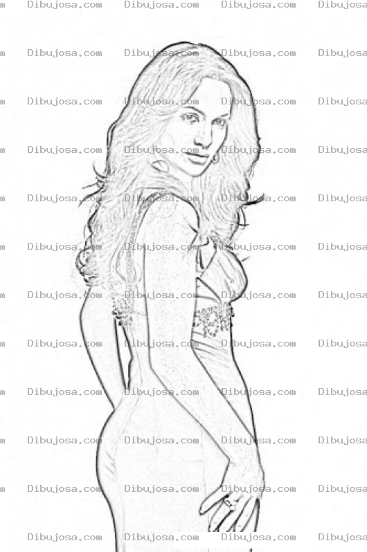 Dibujo para colorear Jennifer Lopez Para Pintar Y Colorear