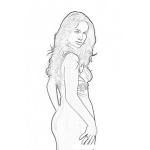 Dibujo para colorear Jennifer Lopez Para Pintar Y Colorear
