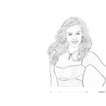 Dibujo para colorear Jessica Alba Para Colorear