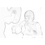 Dibujo para colorear Colorear A Eddy Valenzuela Boxeador De Guateamala Dibujo Para Pintar