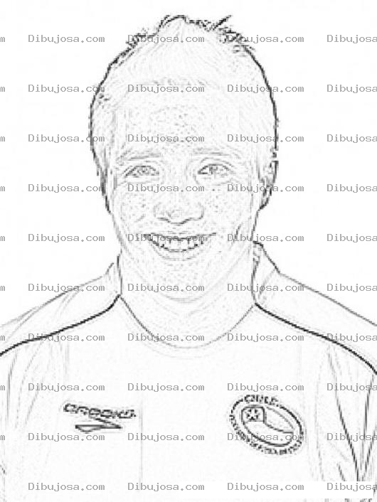 Dibujo para colorear Miguel Pinto Seleccionado De Chile Para Colorear
