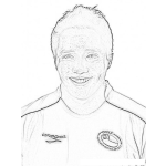 Dibujo para colorear Miguel Pinto Seleccionado De Chile Para Colorear