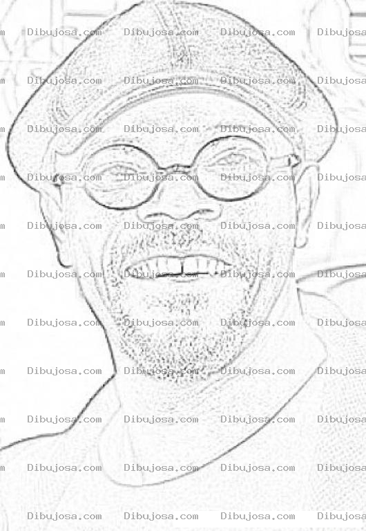 Dibujo para colorear Samuel L Jackson Coloring Page