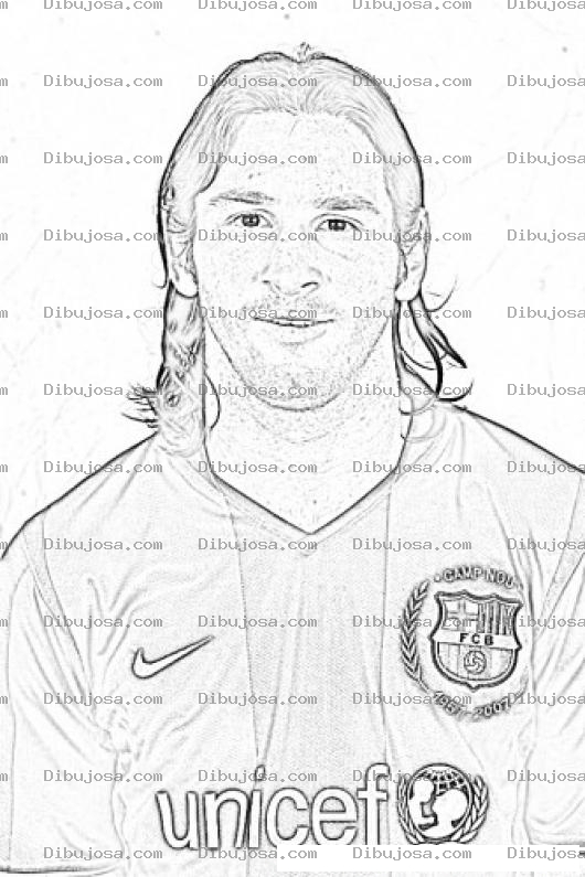 Dibujo para colorear Messi Para Colorear Y Pintar