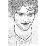 Dibujo para colorear Robert Pattinson Coloring Page