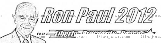 Dibujo para colorear Ron Paul 2012 Coloing Page