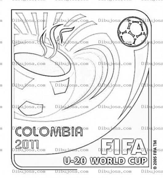 Dibujo para colorear Colombia 2011 Fifa U20 World Cup Logo Para Colorear Y Pintar