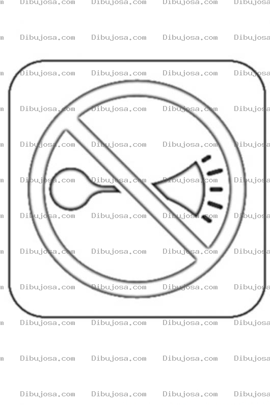 Dibujo para colorear Signo De No Hacer Ruido Para Colorear