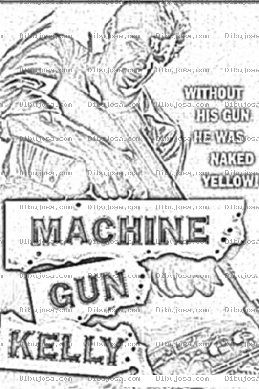 Dibujo para colorear Machine Gun Kelly Coloring Page