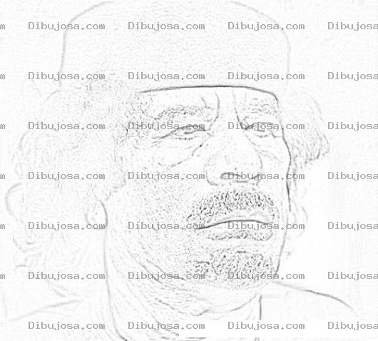 Dibujo para colorear Moammar Gadhafi Coloring Page Gadafi Para Colorear
