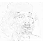 Dibujo para colorear Moammar Gadhafi Coloring Page Gadafi Para Colorear