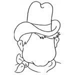 Dibujo para colorear Vaquero Sin Cara Para Colorear