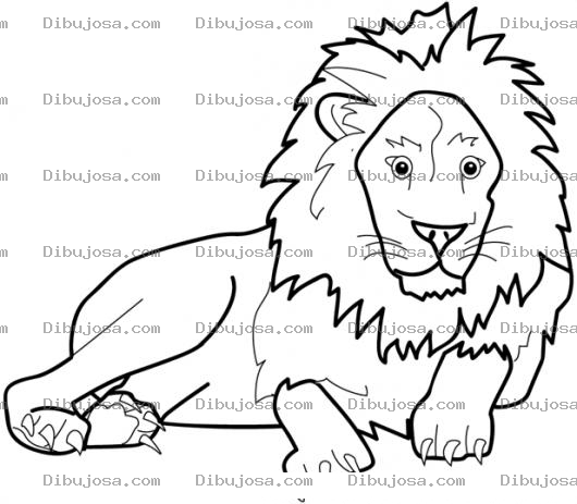 Dibujo para colorear Colorear Leon Descansando