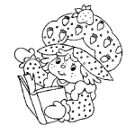 Dibujo para colorear Rosita Fresita Leyendo Un Libro Para Colorear