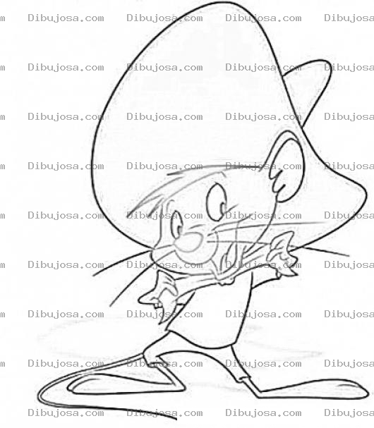 Dibujo para colorear Speedy Gonzalez Para Colorear Y Pintar