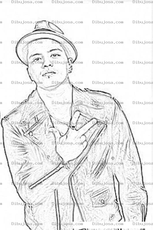 Dibujo para colorear Bruno Mars Coloring Page