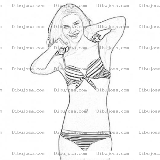 Dibujo para colorear Modelo Tommy Hilfiger Para Colorear