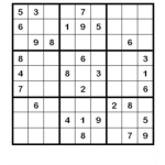 Dibujo para colorear Juego de Sudoku 1
