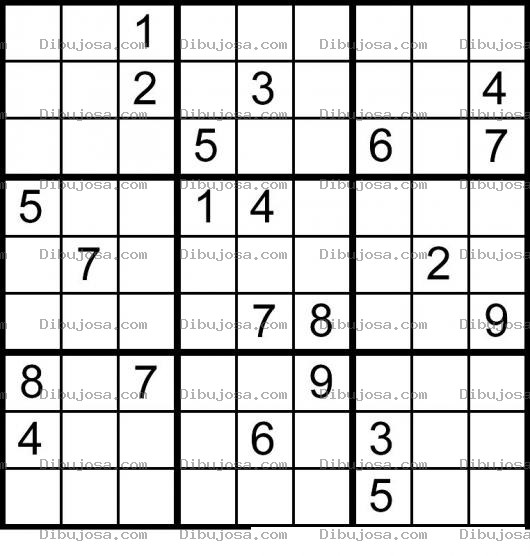 Dibujo para colorear Sudoku para imprimir 2