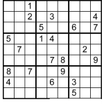 Dibujo para colorear Sudoku para imprimir 2