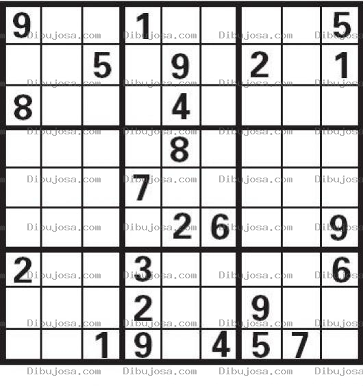 Dibujo para colorear Sudoku para imprimir 5