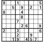 Dibujo para colorear Sudoku para imprimir 5