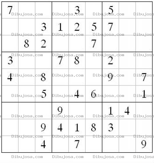 Dibujo para colorear Sudoku para imprimir 8