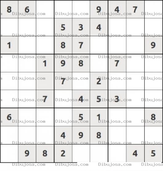 Dibujo para colorear Sudoku para imprimir 12