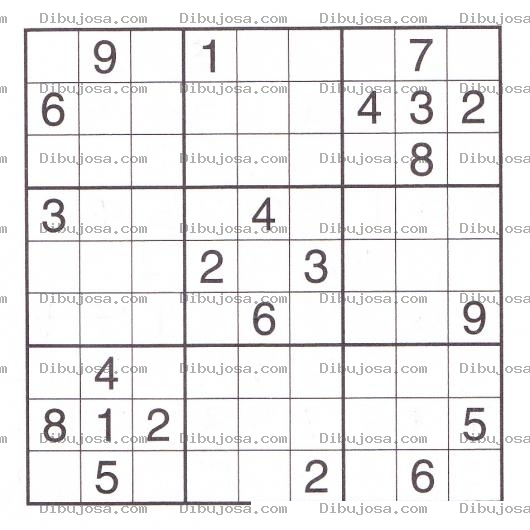 Dibujo para colorear Sudoku para imprimir 16
