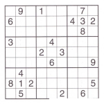 Dibujo para colorear Sudoku para imprimir 16
