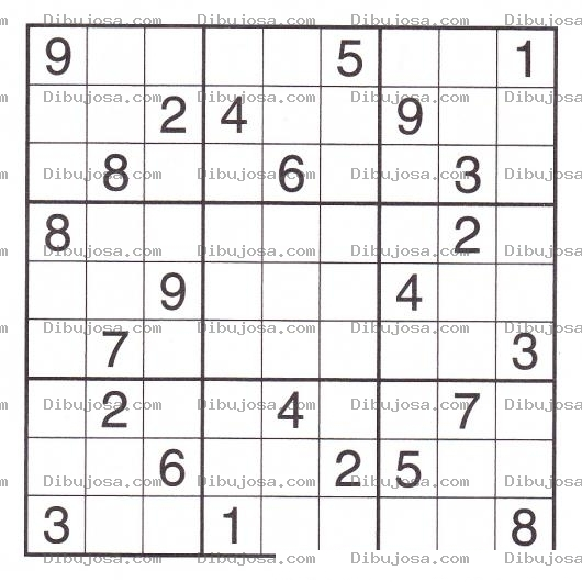 Dibujo para colorear Sudoku para imprimir 17