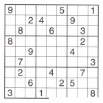 Dibujo para colorear Sudoku para imprimir 17