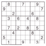 Dibujo para colorear Sudoku para imprimir 19