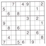 Dibujo para colorear Sudoku para imprimir 20