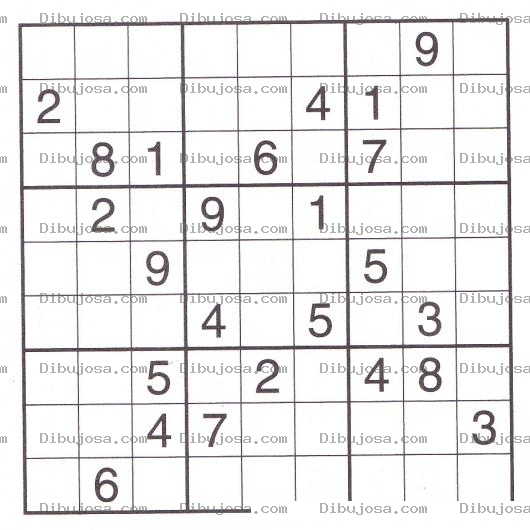 Dibujo para colorear Sudoku para imprimir 23